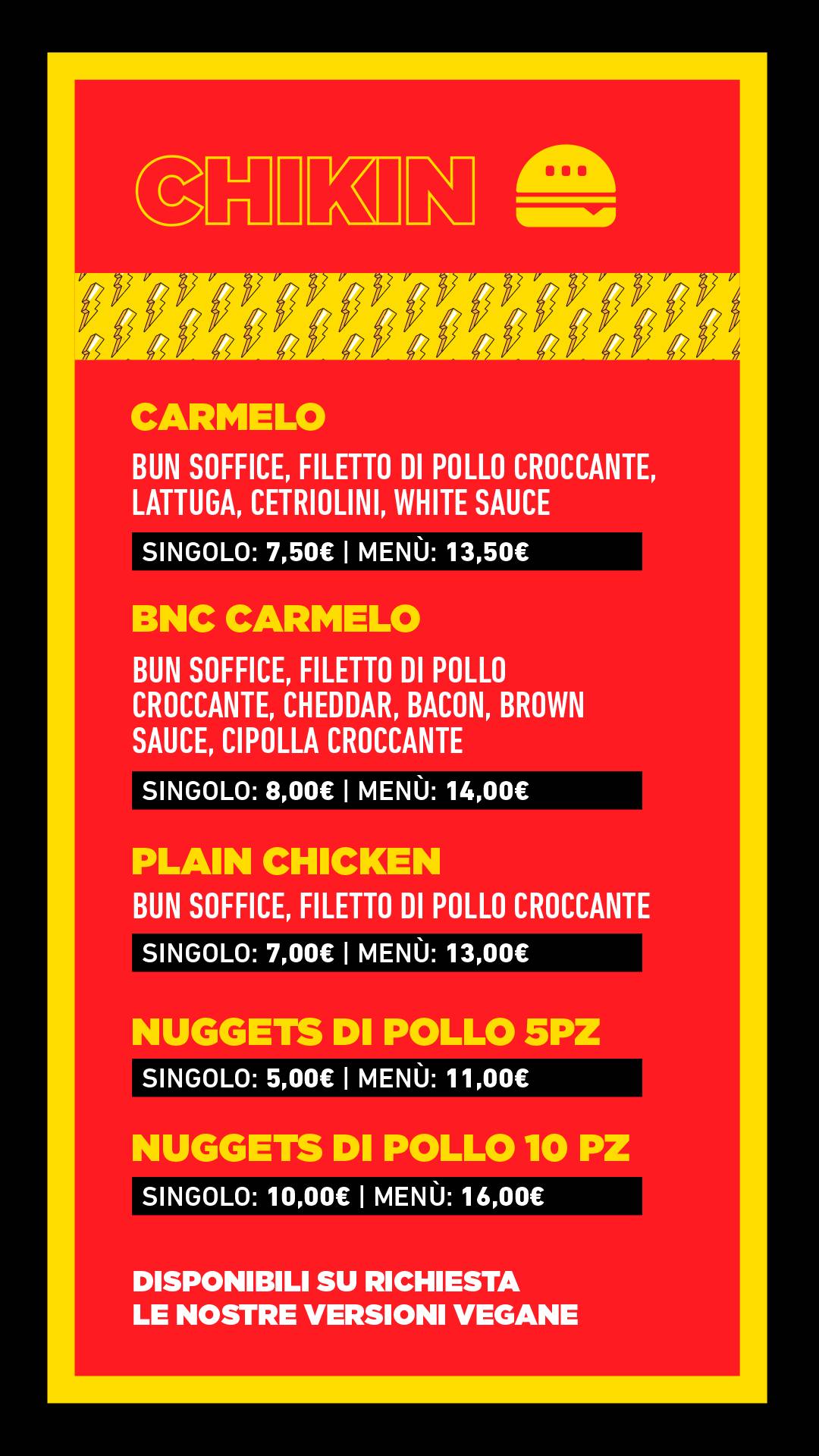 Menu di Boca Burger 