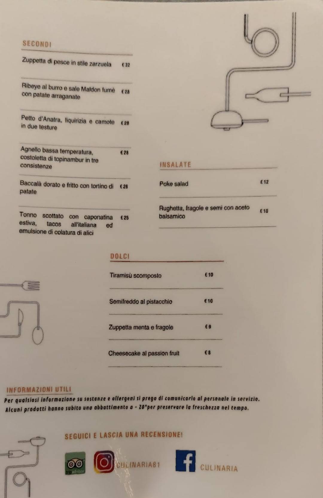 Menu de Culinaria