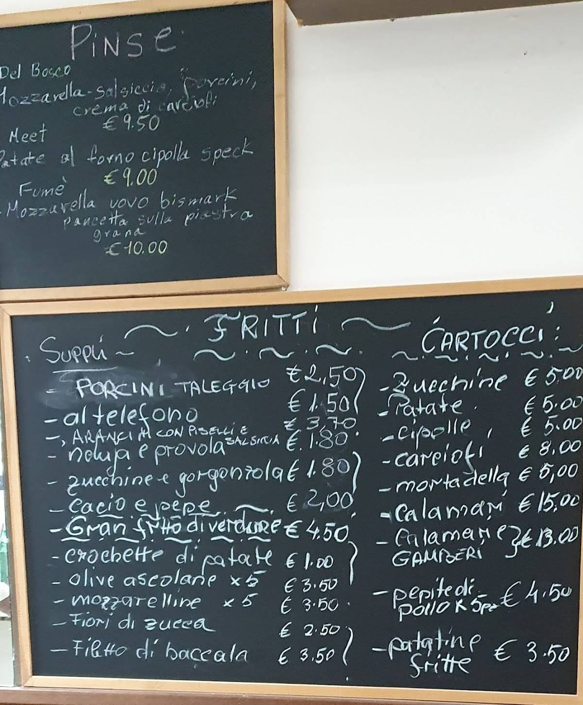 Menu di D&D Trattoria Pizzeria 