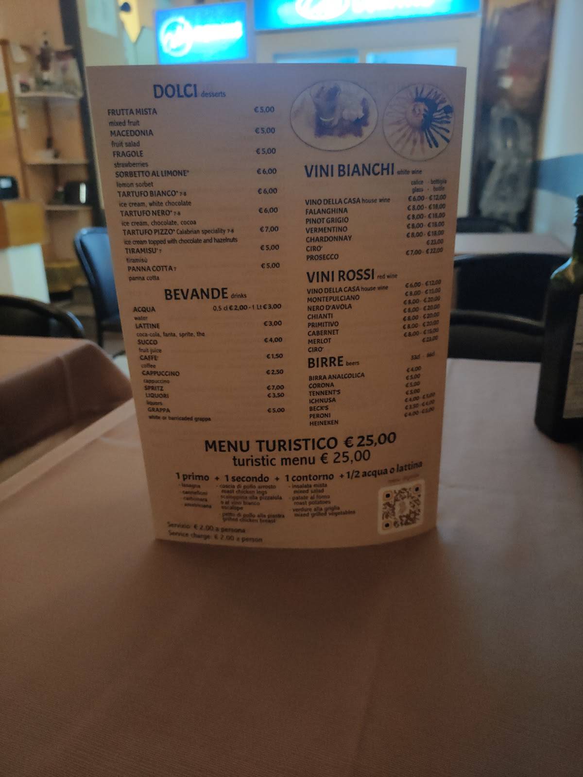 Menu di Ristorante Andrea 