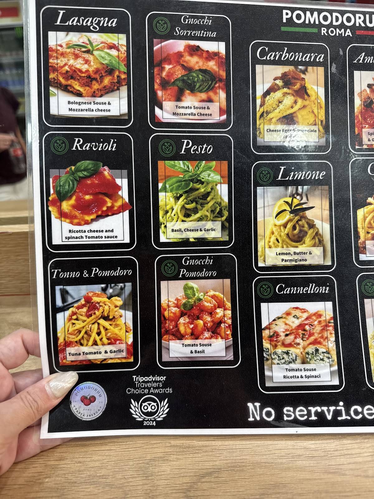Menu di Pomodorum 