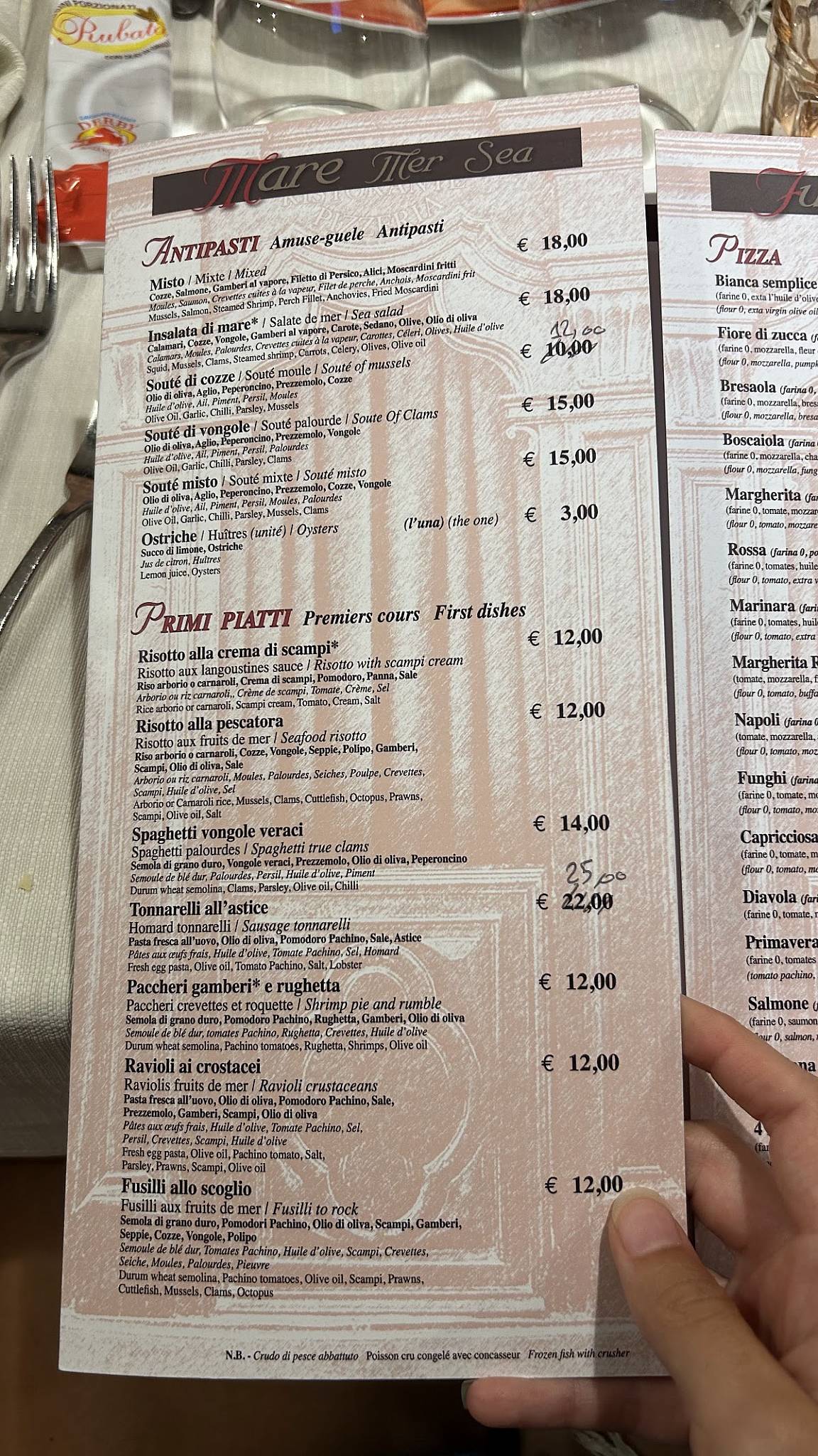 Menu di Ristorante Al Confessionale 