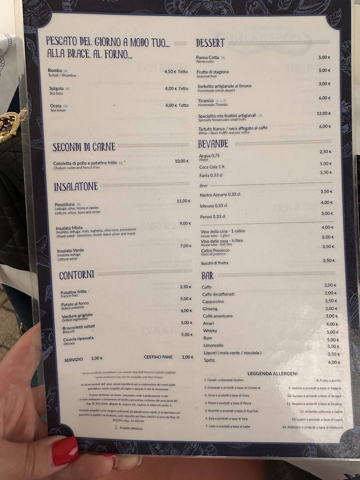 Menu di Ristorante Poseidone 