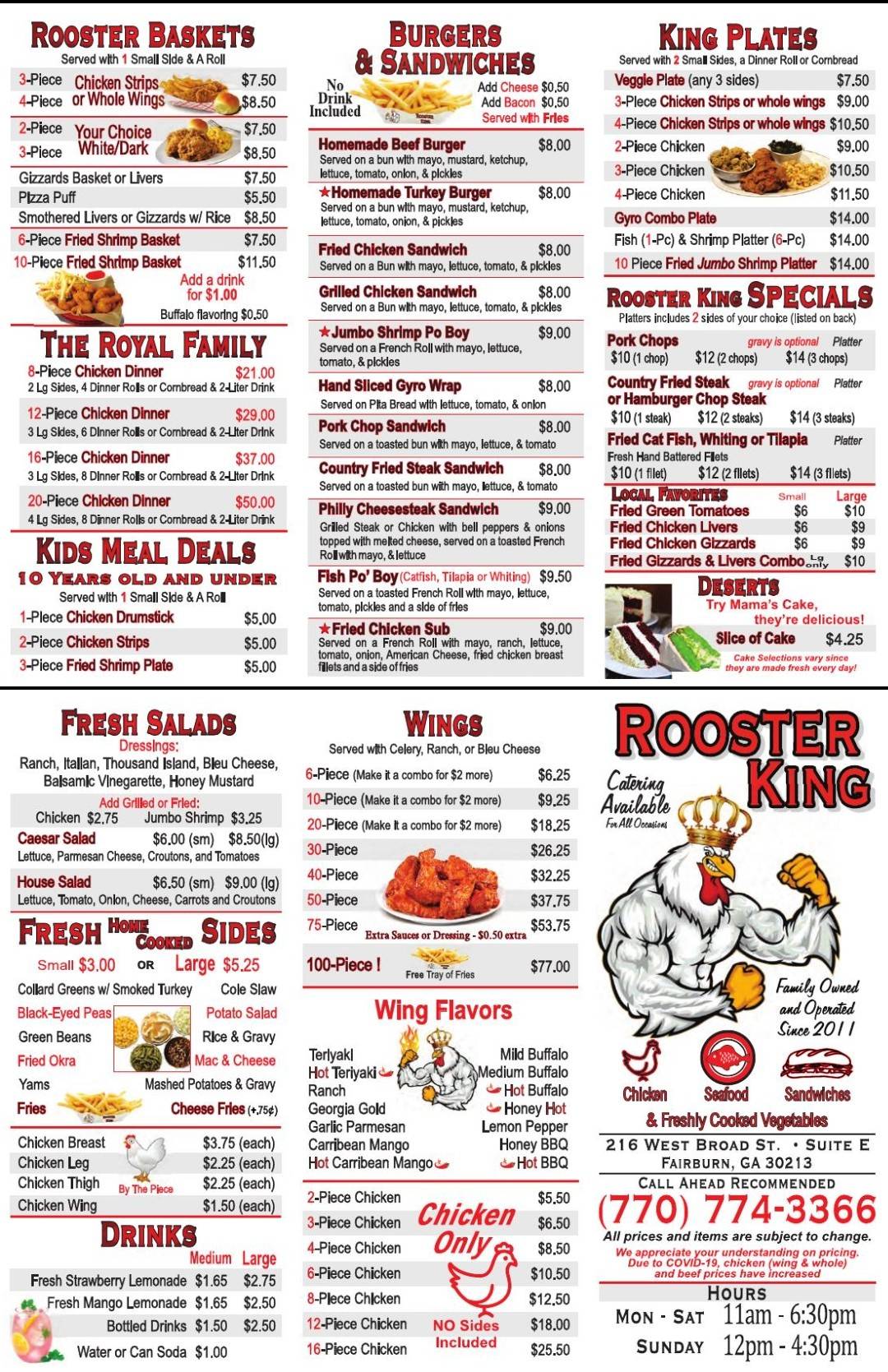 is shane restaurant open in fairburn on july 4th