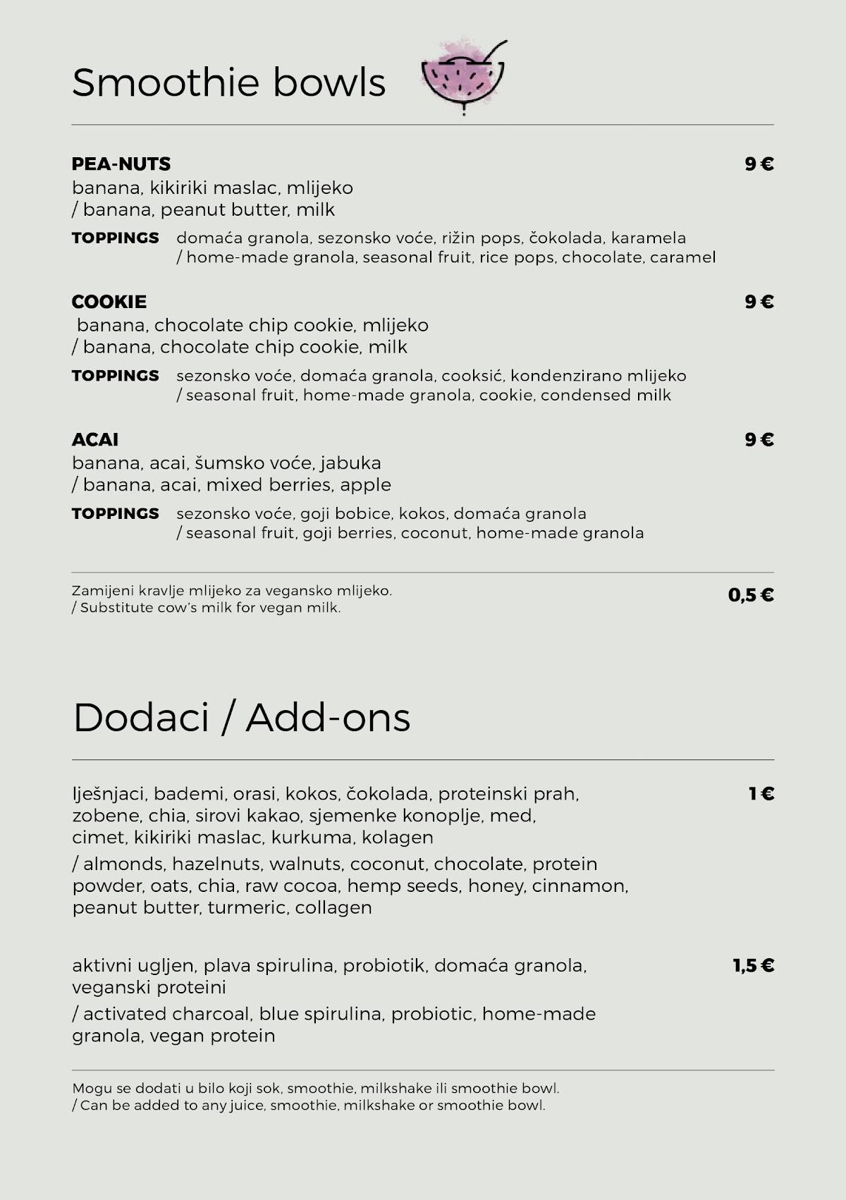 Menu di Roots Bar 