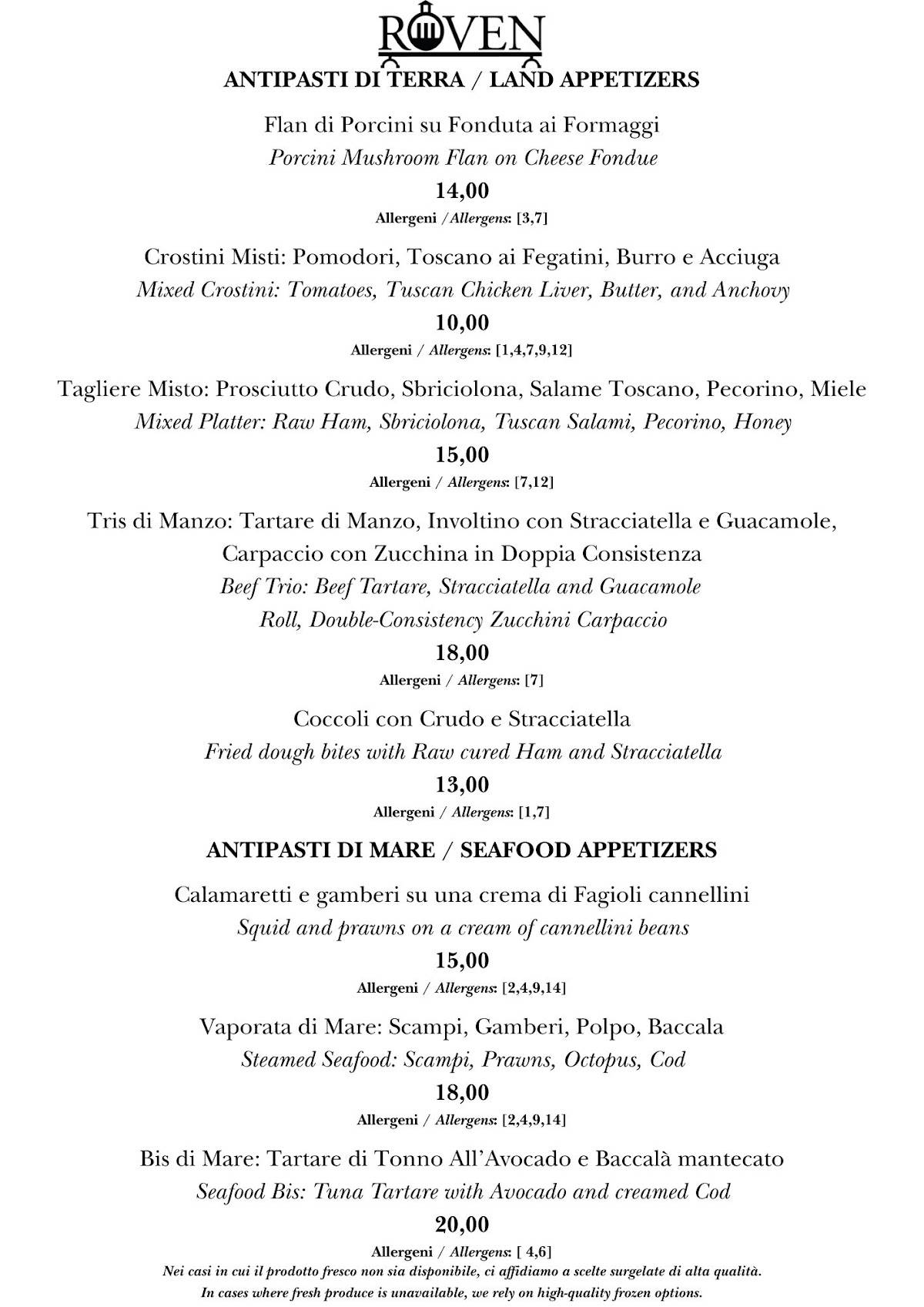 Menu di Roven 