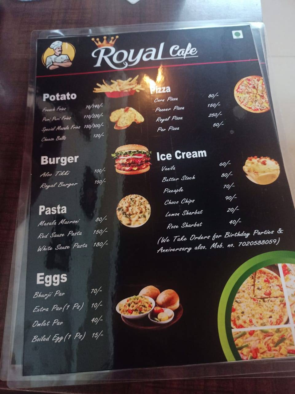Royal Cafe Amravati menu
