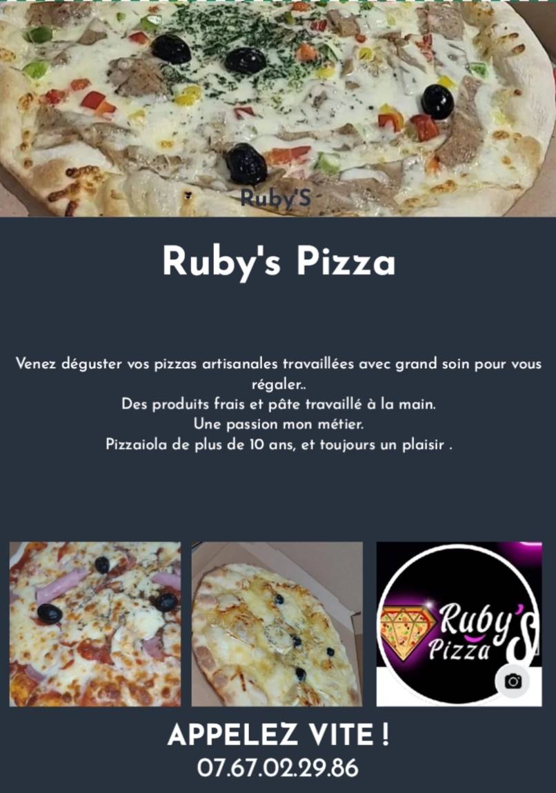 Menu de Ruby’S Pizza