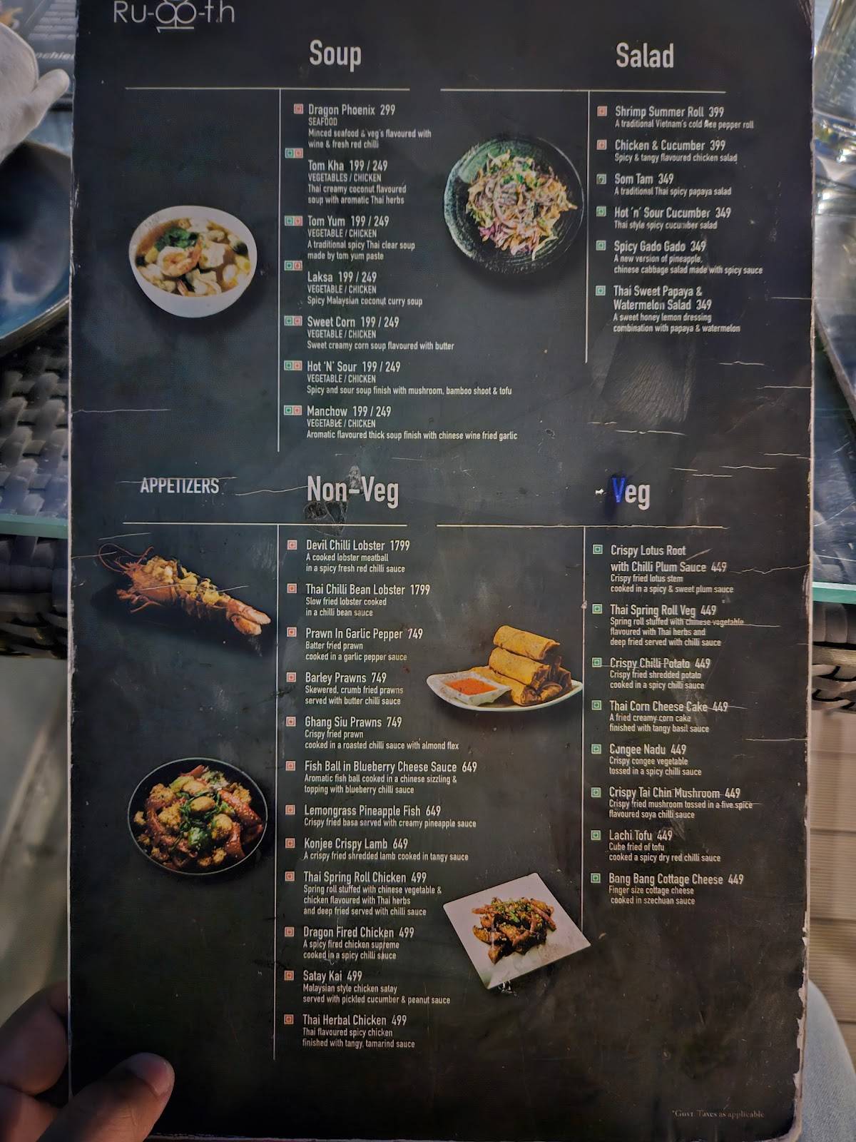 Ruoofh 180º menu