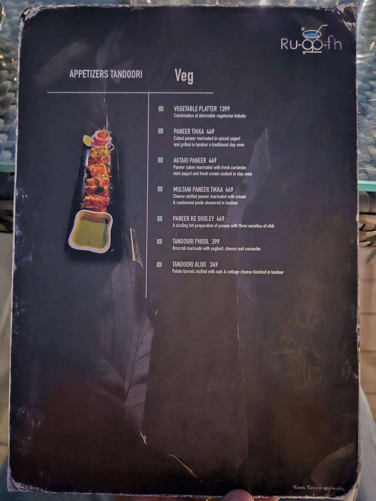 Ruoofh 180º menu