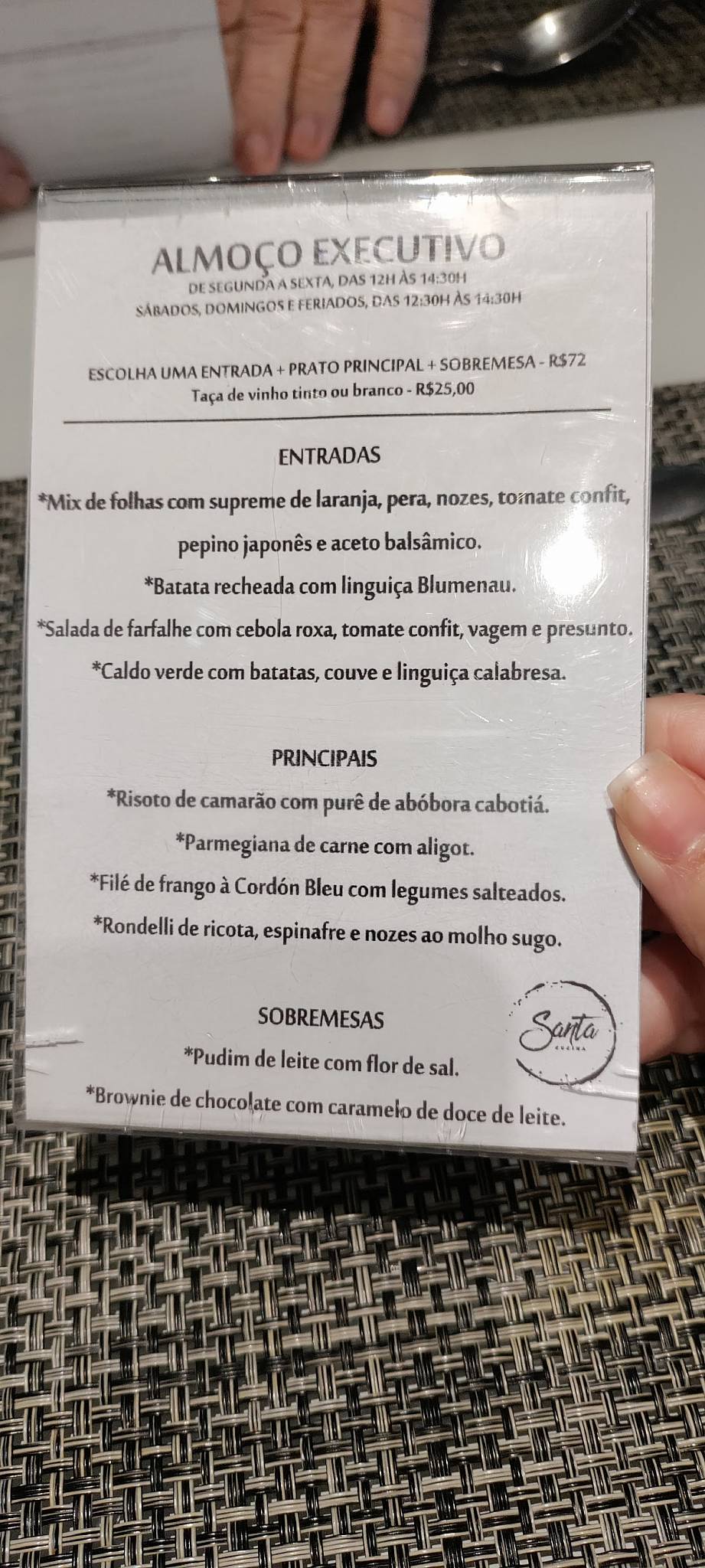 GÁLIA RESTAURANTE cardápio