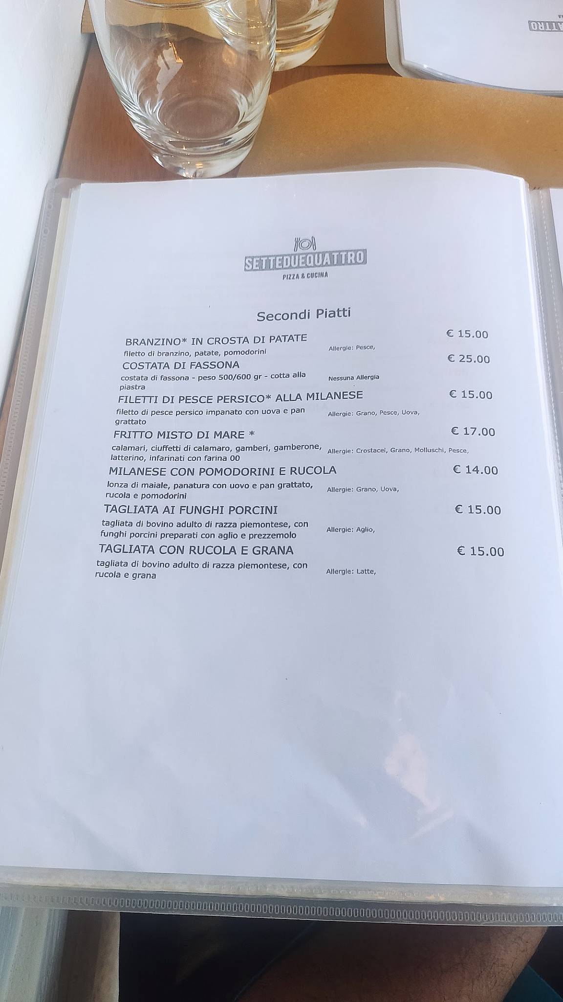 Menu di SETTEDUEQUATTRO Pizza&Cucina 