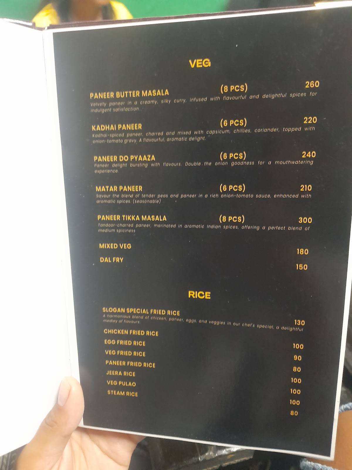 SLOGAN CAFE menu
