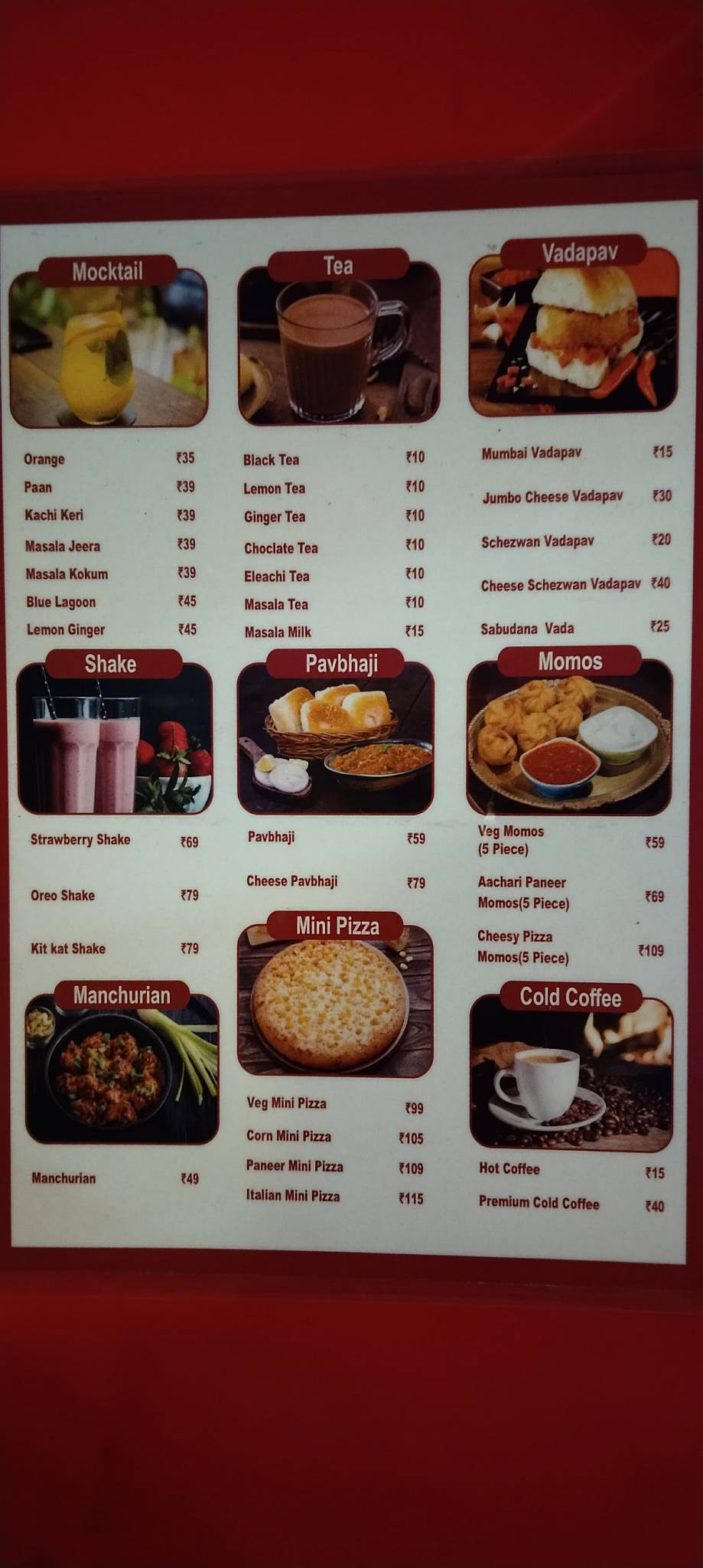 Sai krupa Food service , Zoop cafe,Badlapur west menu