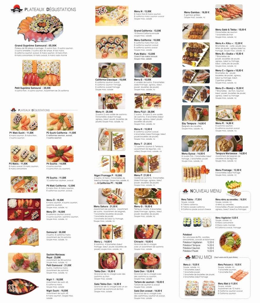 Menu de Samouraï
