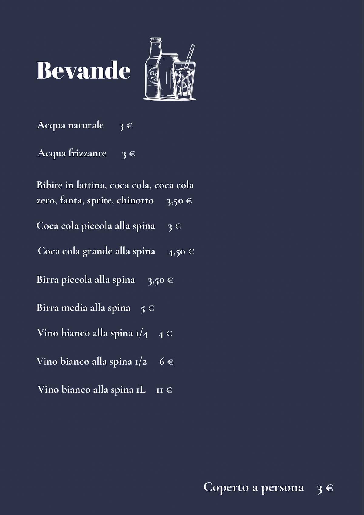 Menu di Ristorante Pizzeria San Frà 