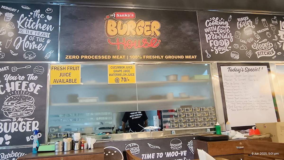 Sanky's Burger House menu