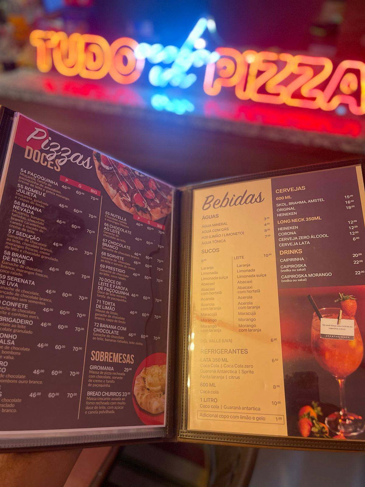 Santa Pizza cardápio
