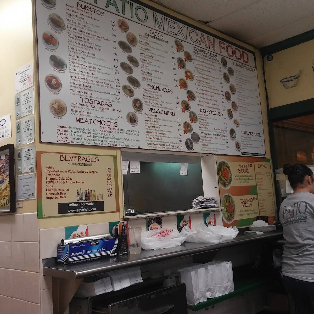 Menu at El Patio Mexican Restaurant, Santa Rosa, 425 Stony Point Rd