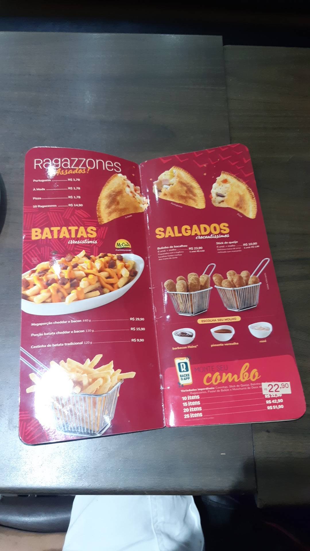 Ragazzo! Itamarati cardápio