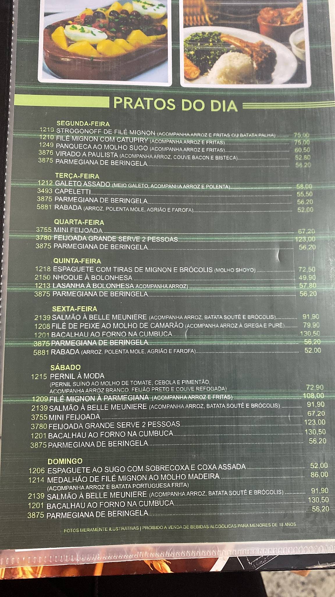 Padaria Leiriense cardápio