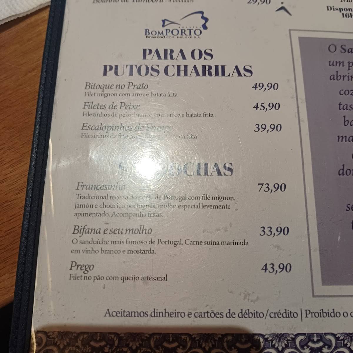 Sardinha Taberna Portuguesa (Leblon) cardápio
