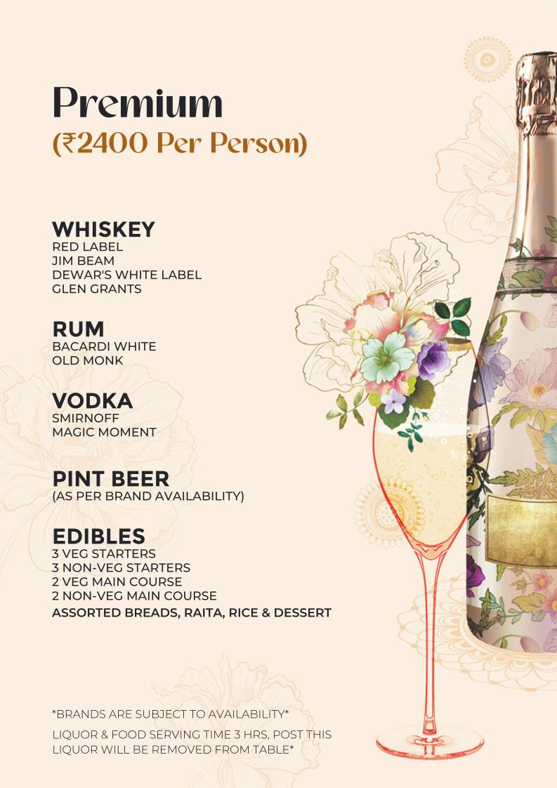 Saucy Cocktail Garden – Restaurant in Rajouri Garden Party Place in Rajouri Garden Bar in Rajouri Garden menu