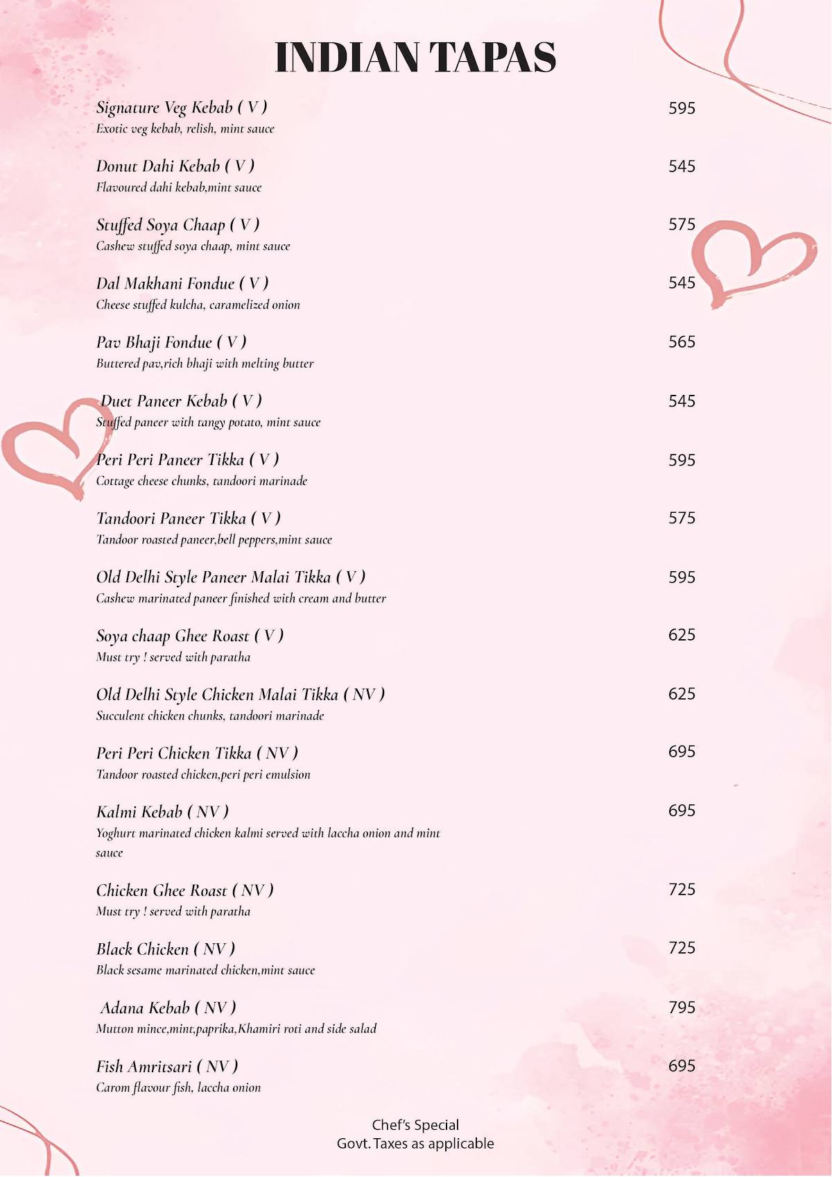 Saucy Cocktail Garden – Restaurant in Rajouri Garden Party Place in Rajouri Garden Bar in Rajouri Garden menu