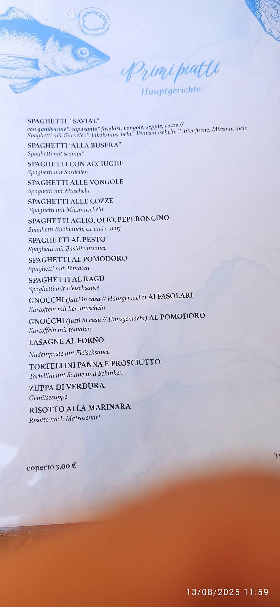 Menu di Savial 