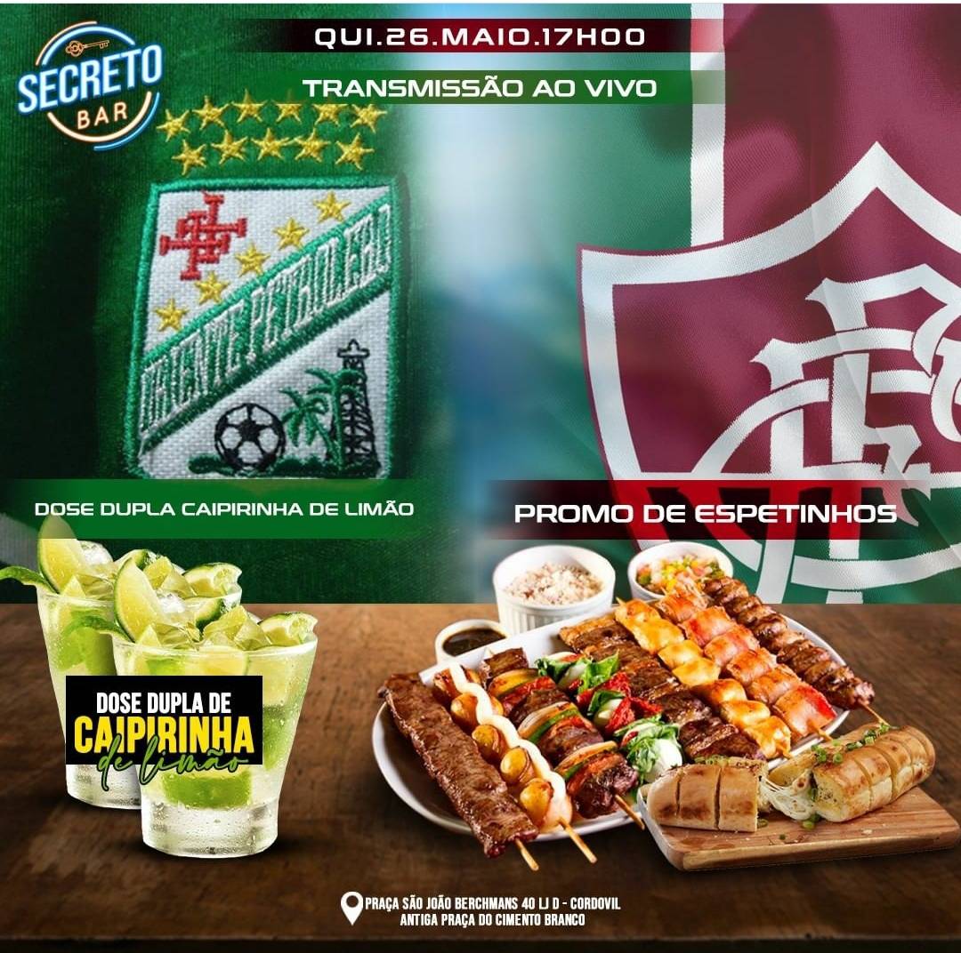 Secreto bar cardápio