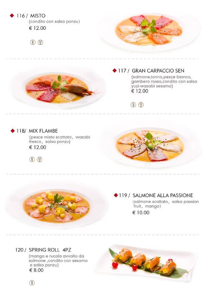 Menu di Sen Sushi 