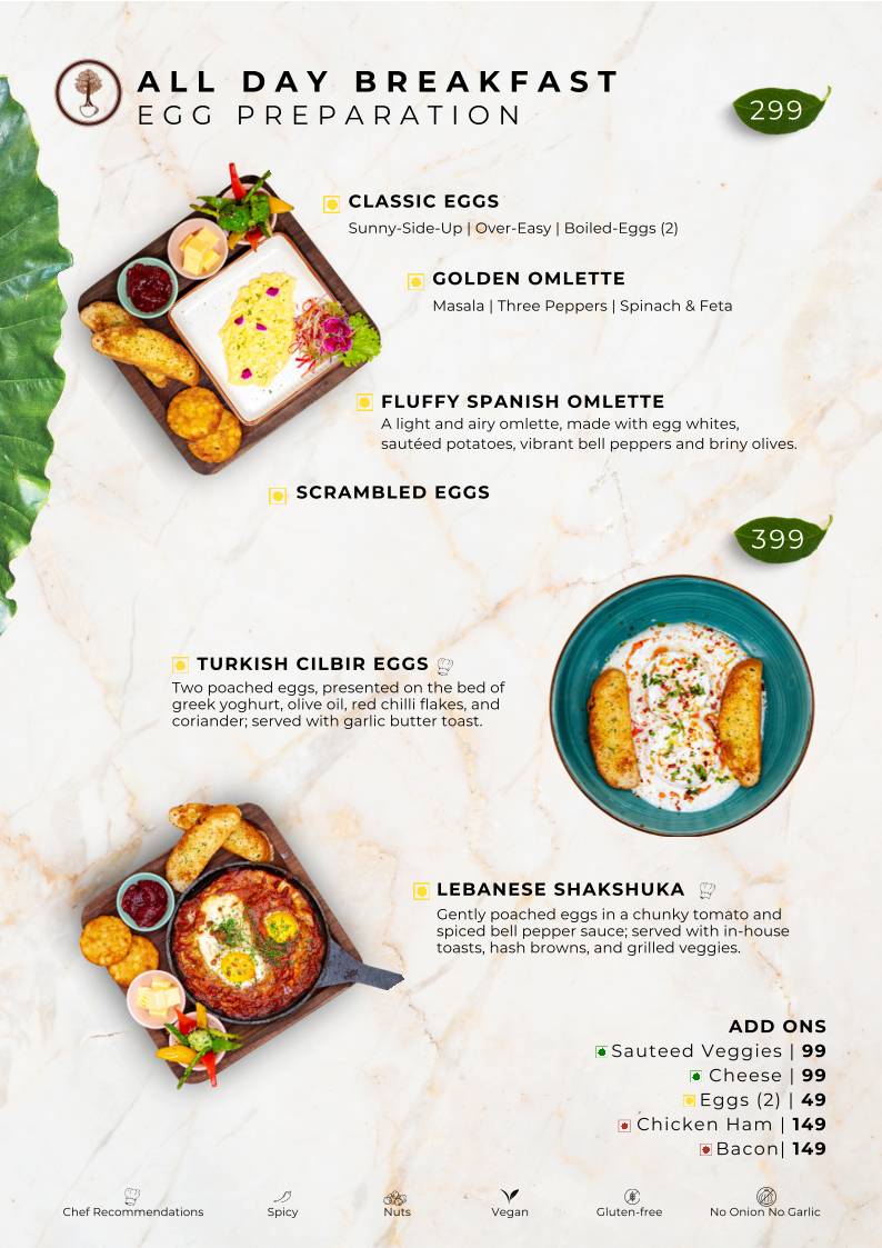 Sequoia Café menu