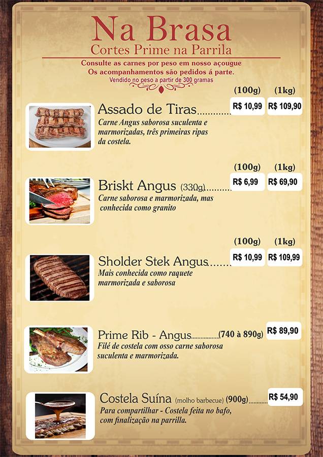 Sertão Moderno - Restaurante, Carnes na Brasa e Pratos Executivos em Sobral cardápio