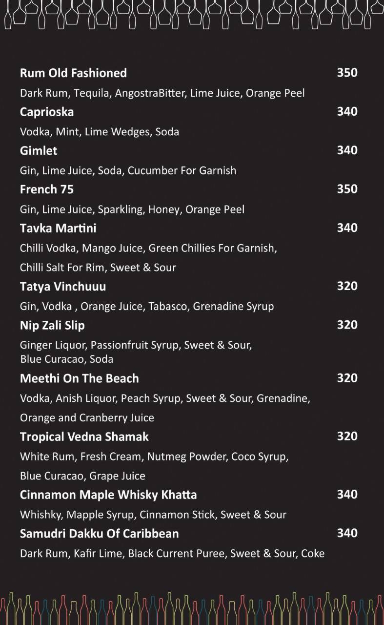 Shatanand Bar & Restaurant menu