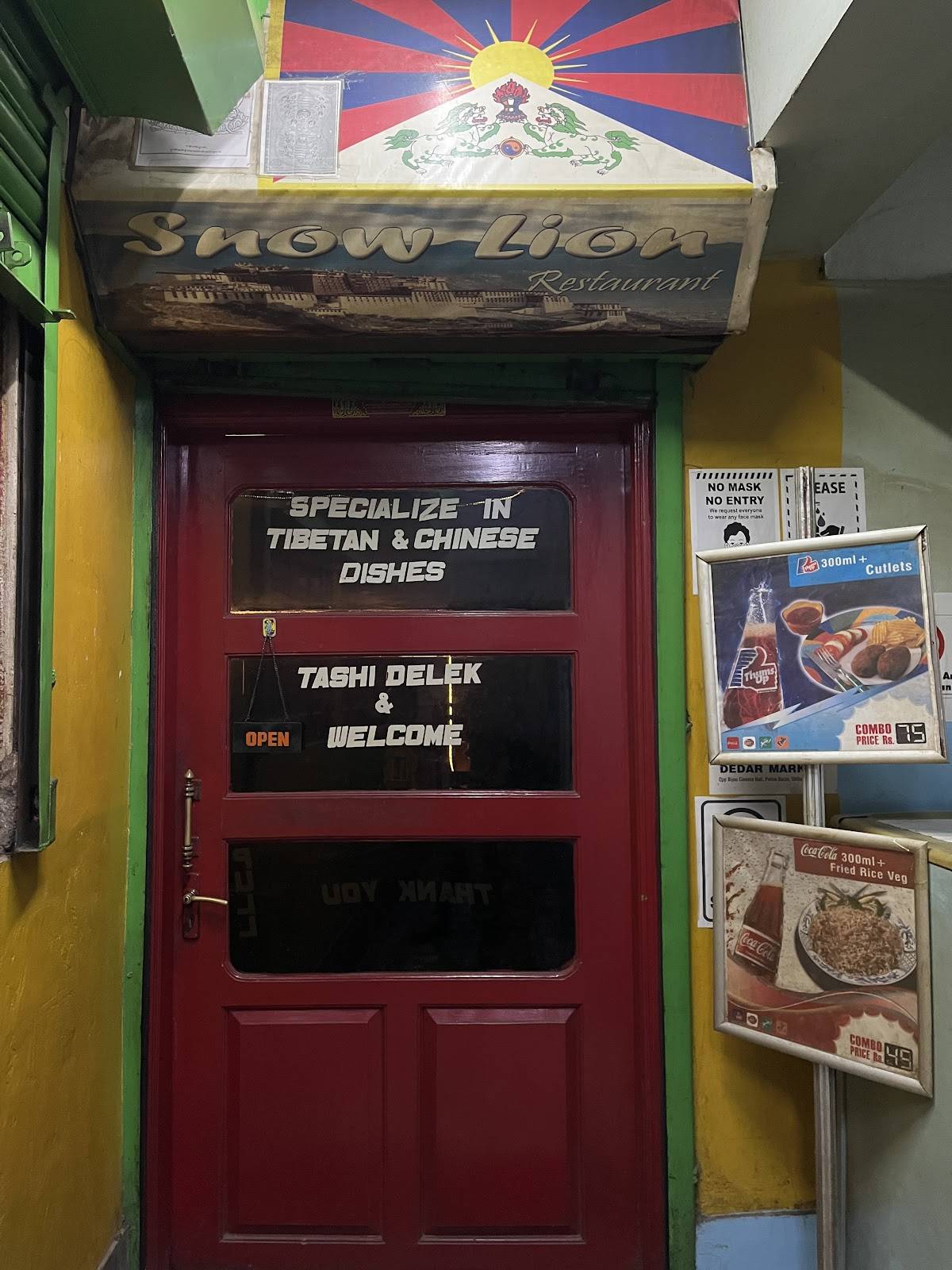 Tibet Kitchen Restaurant menu