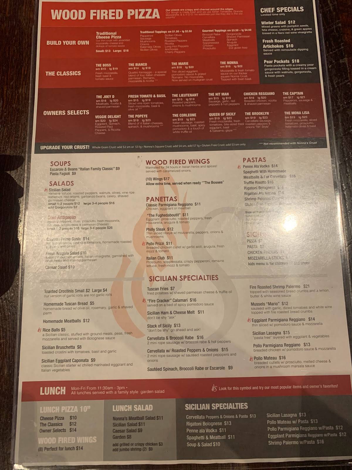 Menu At Sicilian Oven Pizzeria Aventura