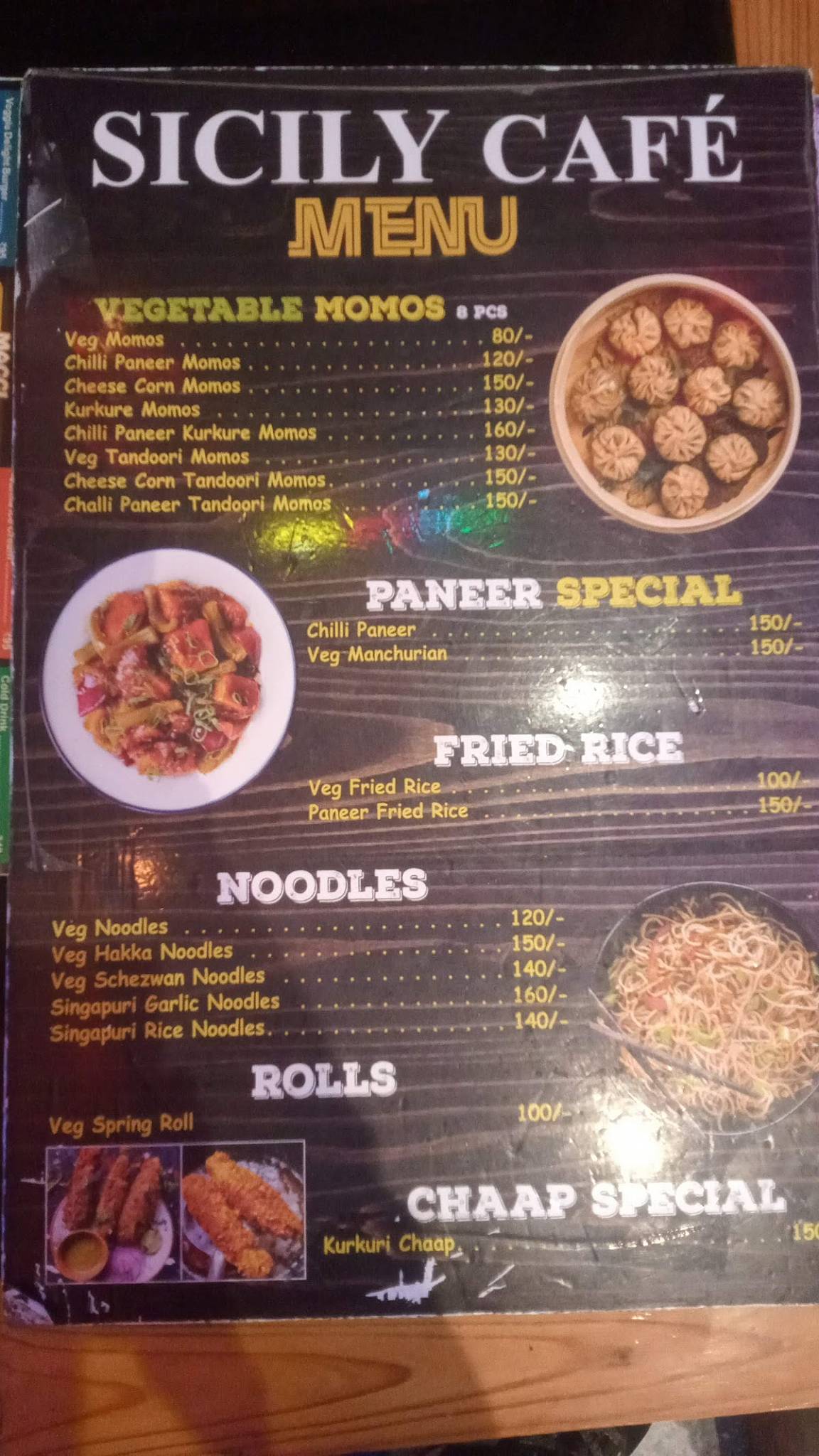 Sicily Cafe & Restaurant - Coffee Cafe and restaurant Near me in Bareilly Best Cafe in Rampur Garden Bareilly menu