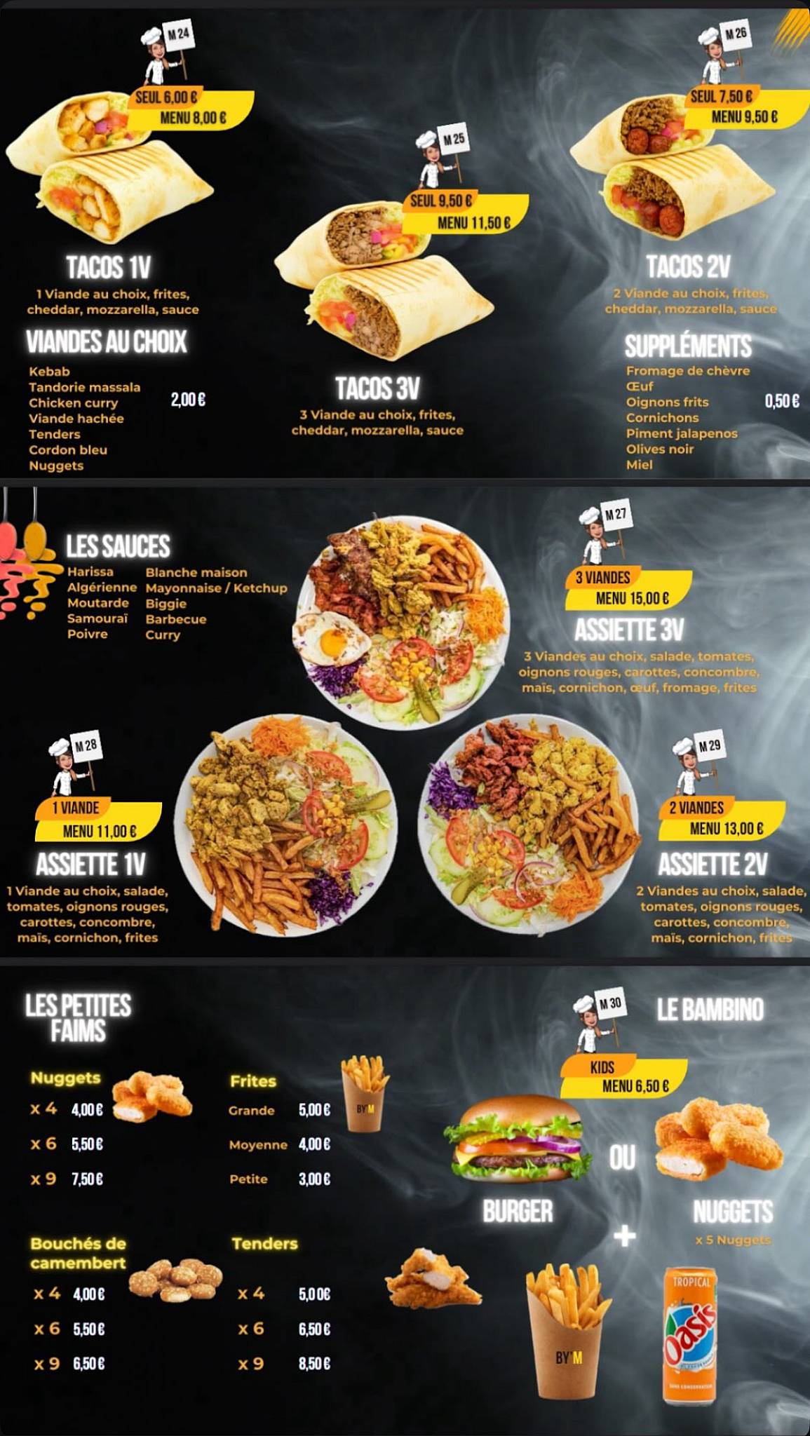 Menu de Sidi by'M
