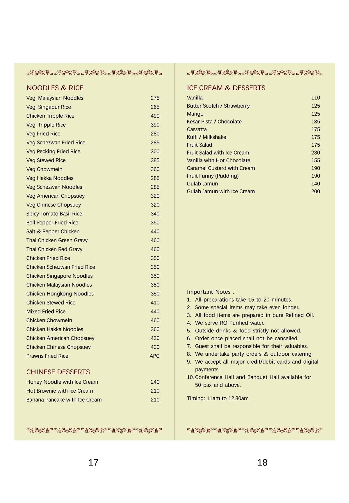 Signature Fine Dining Seafood Restaurant Banquets In Viman Nagar menu