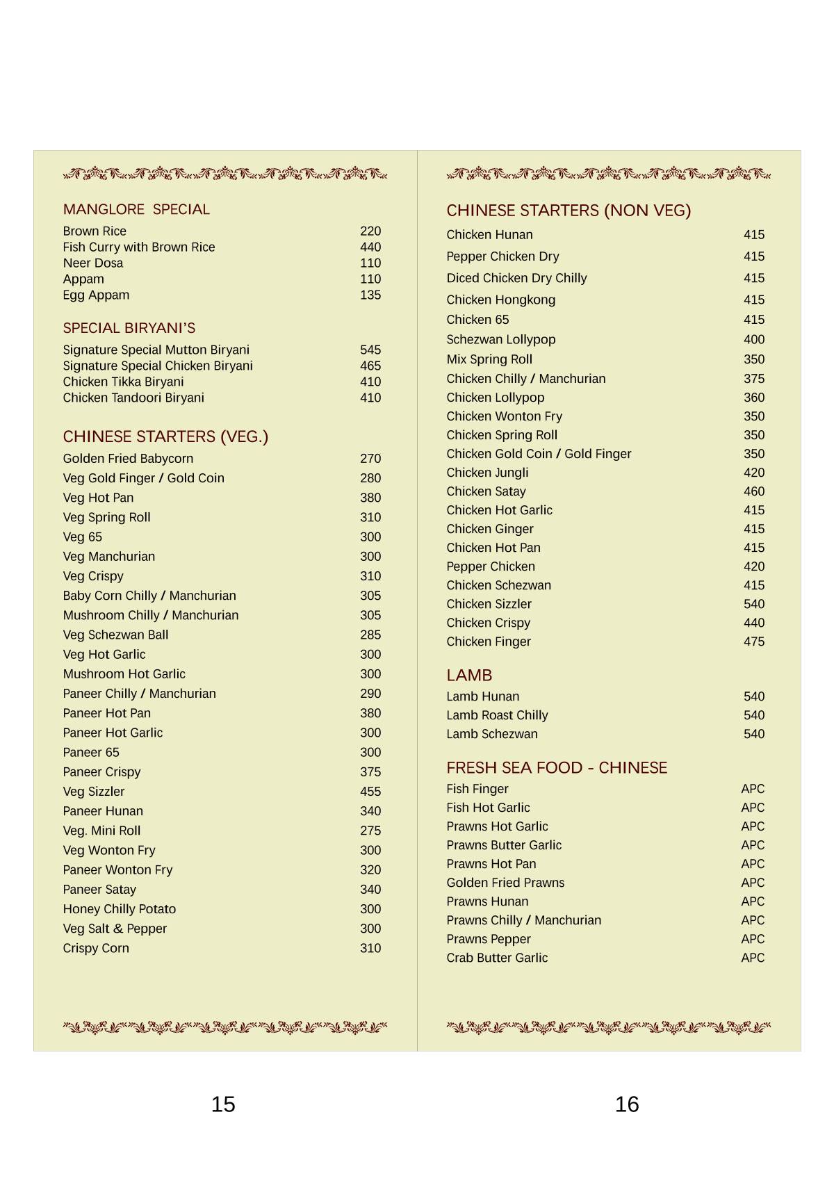 Signature Fine Dining Seafood Restaurant Banquets In Viman Nagar menu