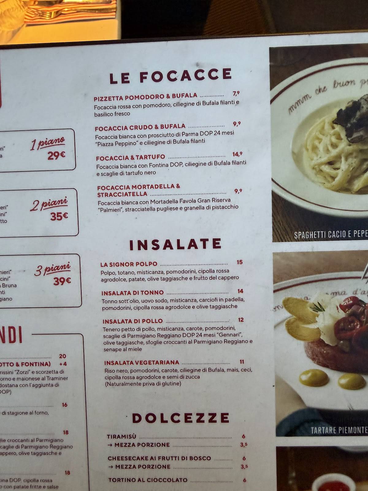 Menu di Signorvino Roma 