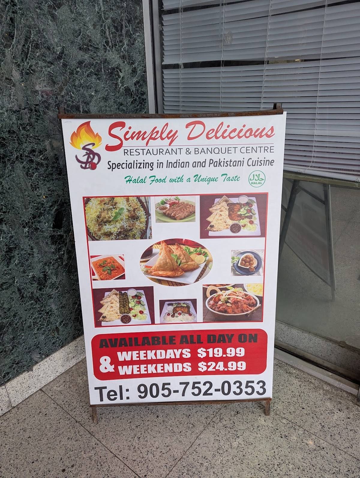 Menu de Simply Delicious