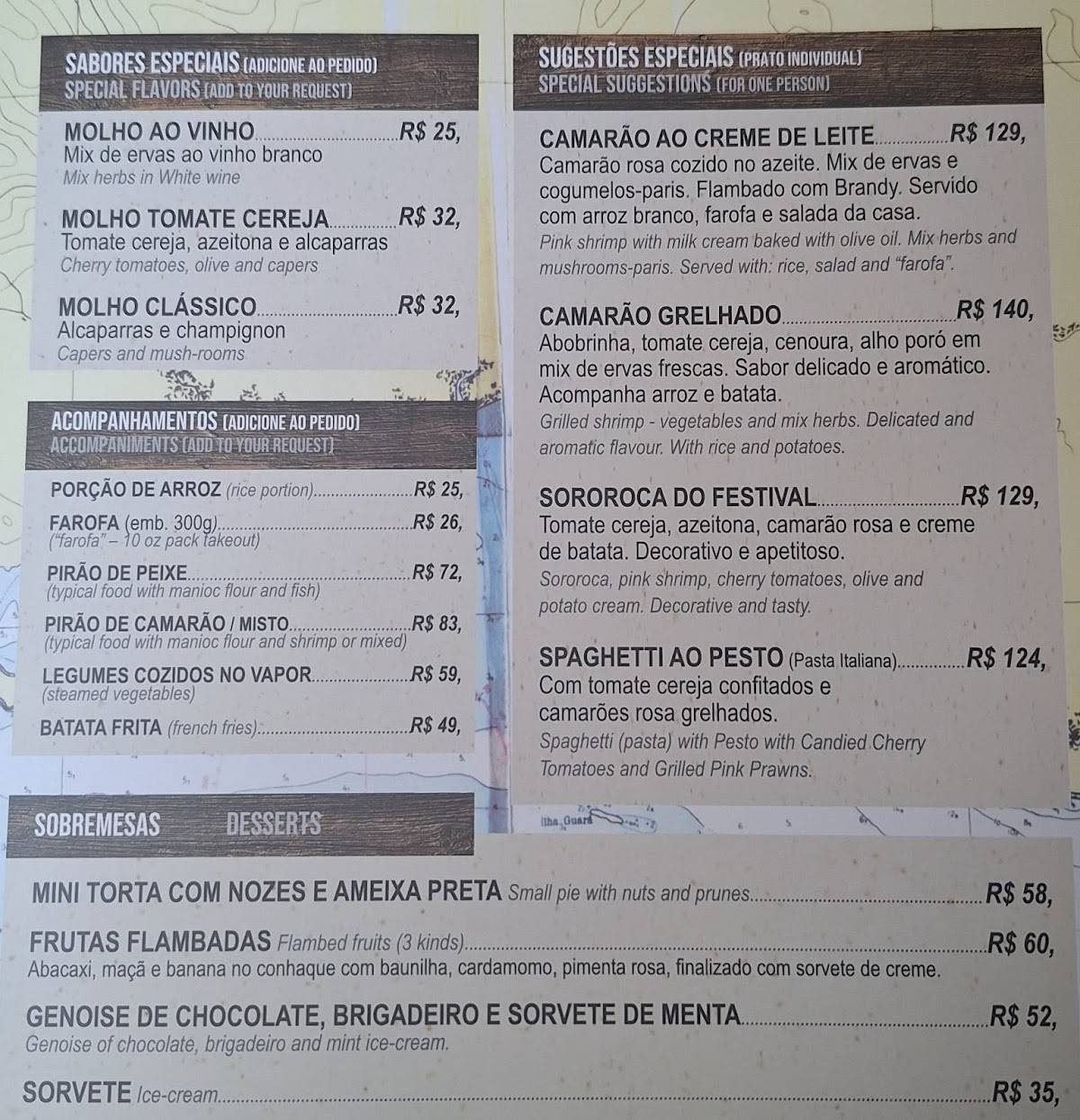 Siri Restaurante cardápio