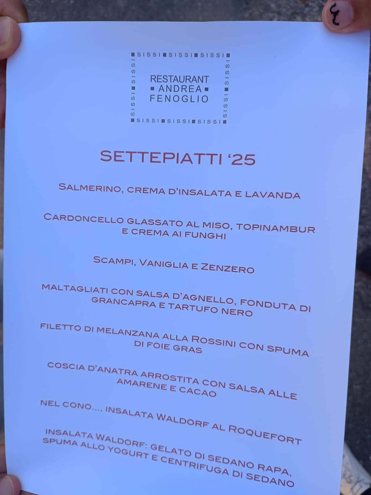 Menu di Sissi 