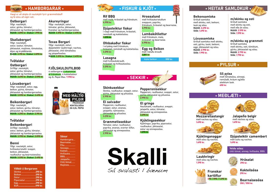 Menu de Skalli