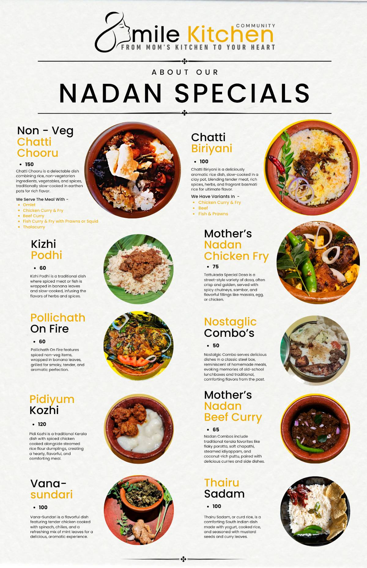Smile Community Kitchen Smile Music & Food Cafe menu