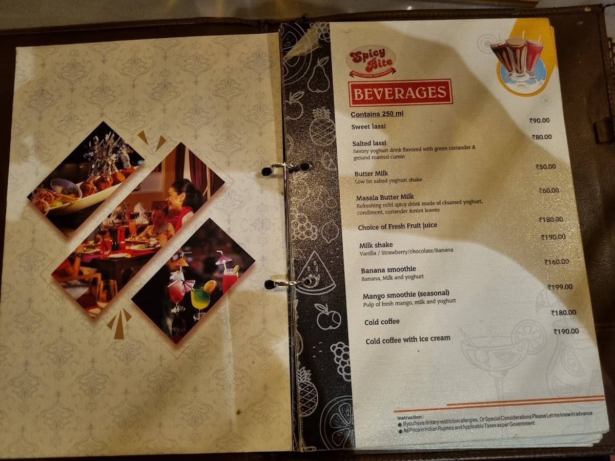 Spicy Bite Multicuisine Restaurant menu