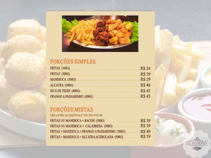 Stagione Pizzaria cardápio
