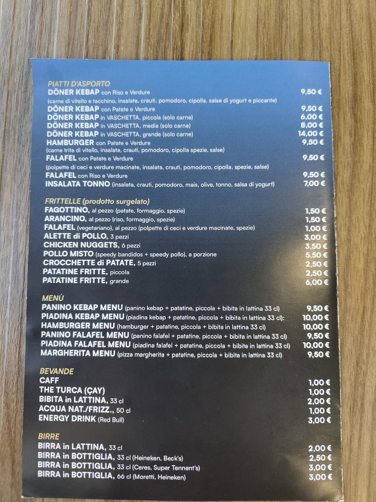 Menu di Star Pizzeria&Kebap 