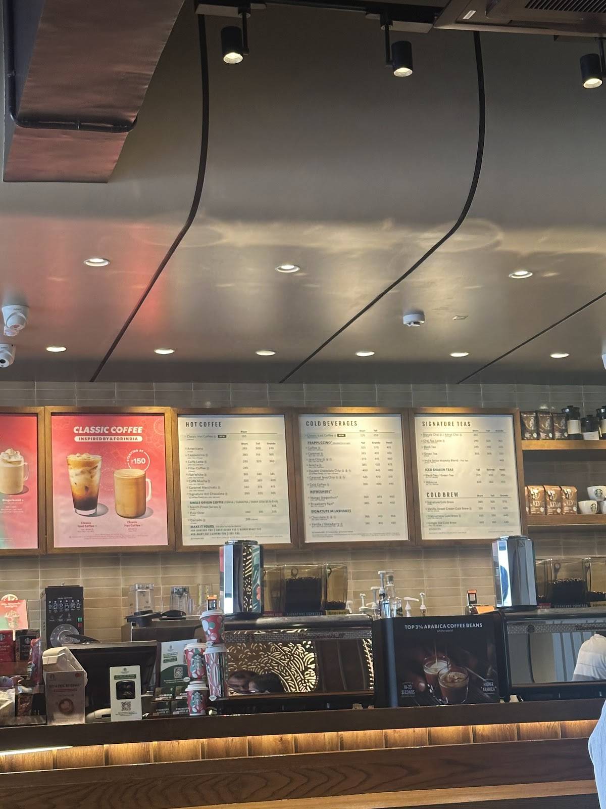 Starbucks menu